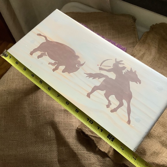 ⭐️HP Southwest Themed Wood Step Stool - Picture 14 of 14